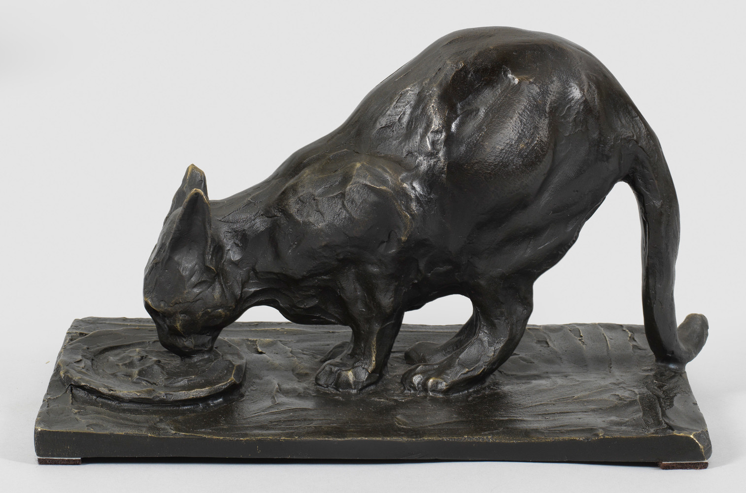 Bronze statue of a cat 